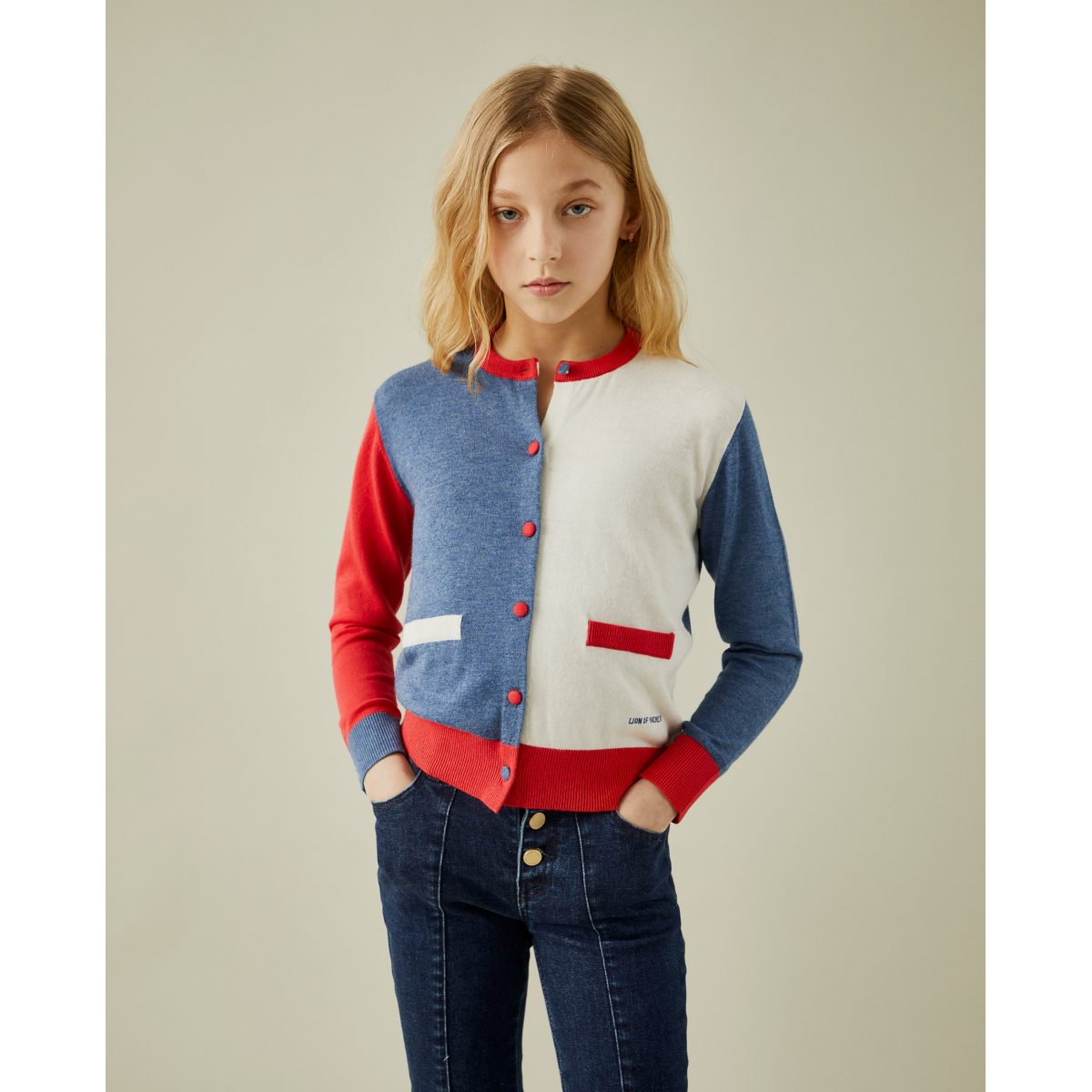 Colorblock cardigan - LP004363_580 - LION OF PORCHES